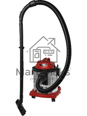 Пылесос строительный электрический ELITECH ДМ ПС 020 (E1302.003.00) (204040) красный, 195/1200 Вт, уборка сухая/сбор воды, пылесборник мешок/контейнер, 20 л