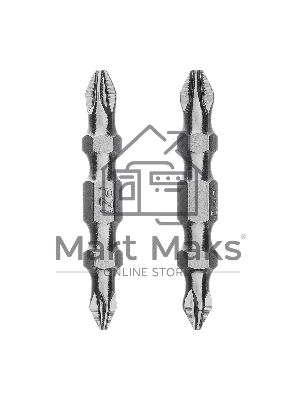 Набор бит двухстор. Gross PH2-PH1х45мм, PZ2-PZ1х45мм, сталь S2, 2 шт.