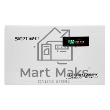 Настенный стабилизатор напряжения SMARTWATT AVR SLIM 3000RW (100W - 260W, 3000VA, 3 кВт, 50 Гц, LED-дисплей, релейный, Н