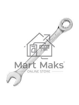 Ключ комбинированный трещоточный Denzel 14713 19 мм, CrV, матовый хром