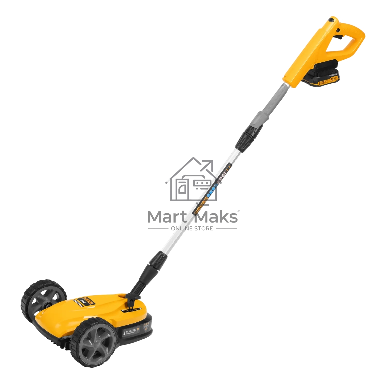 Портативная аккумуляторная газонокосилка Denzel CLM-22, Li-ion, 20В, 220 мм