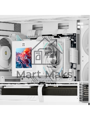 Кулер для процессора Thermalright Phantom Spirit 120 Vision SNOW (4-pin PWM, LED, 160mm, Ni/CU, 7x6mm, ARGB, 2x120mm, 92CFM, 36dBA, 2150RPM, S: 1851, 1700, 1200, 115X, AM5, AM4, white)