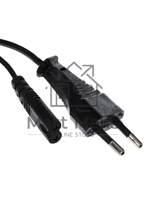 Кабель Telecom Кабель (TP228-IEC320-C7--CEE7/16-1.8-B) для аудио-видео техники IEC-320-C7--розетка 220V, 2-pin, 1.8м, черный