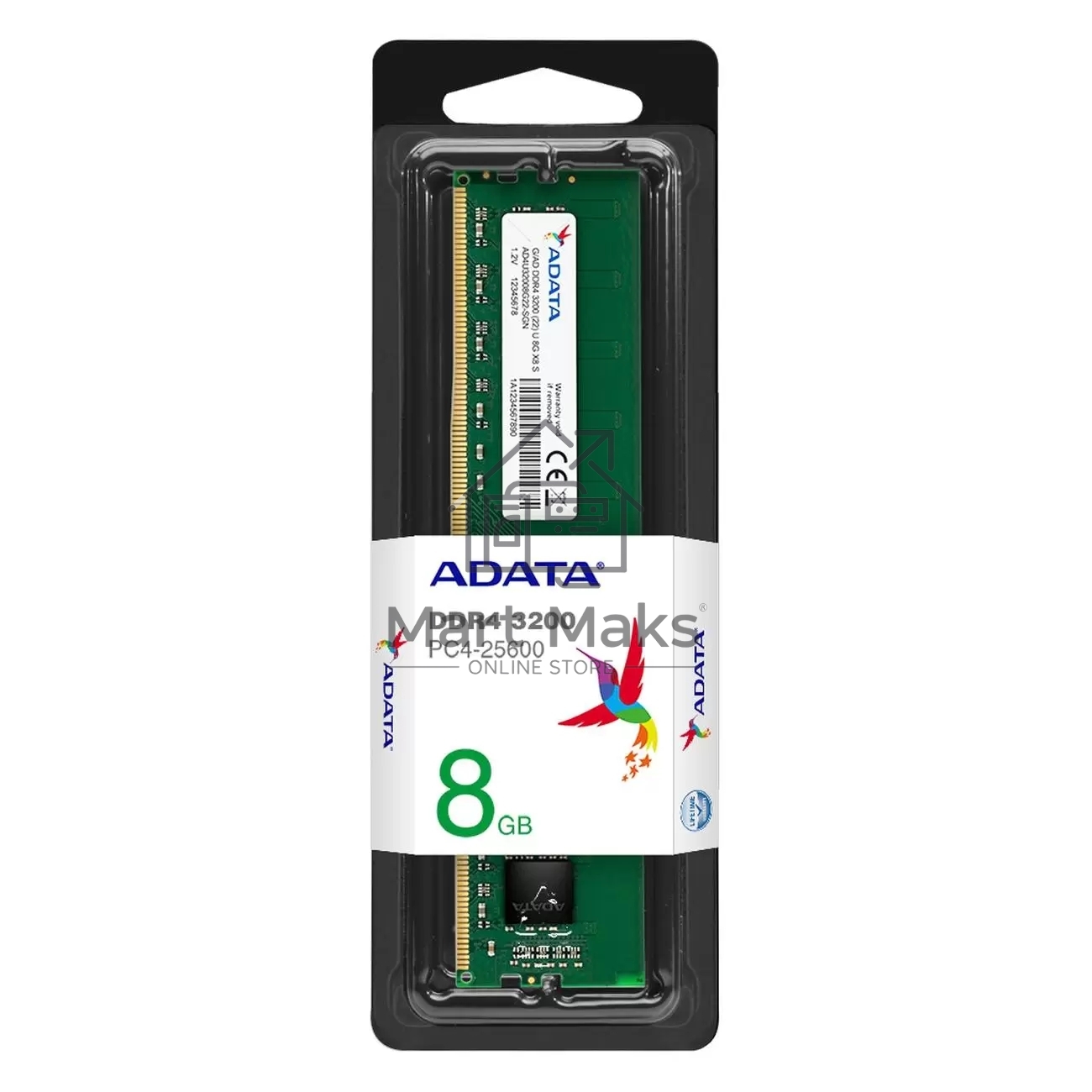 Оперативная память ADATA Premier, DDR4, 8GB (1x8GB), 3200MHz, CL22, DIMM