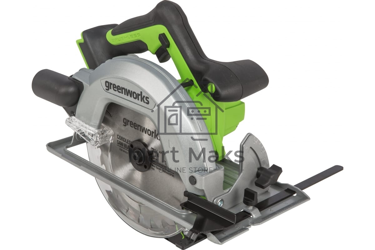 Циркулярная пила аккумуляторная GreenWorks GD24CS 24В, без АКБ и ЗУ (1500907)