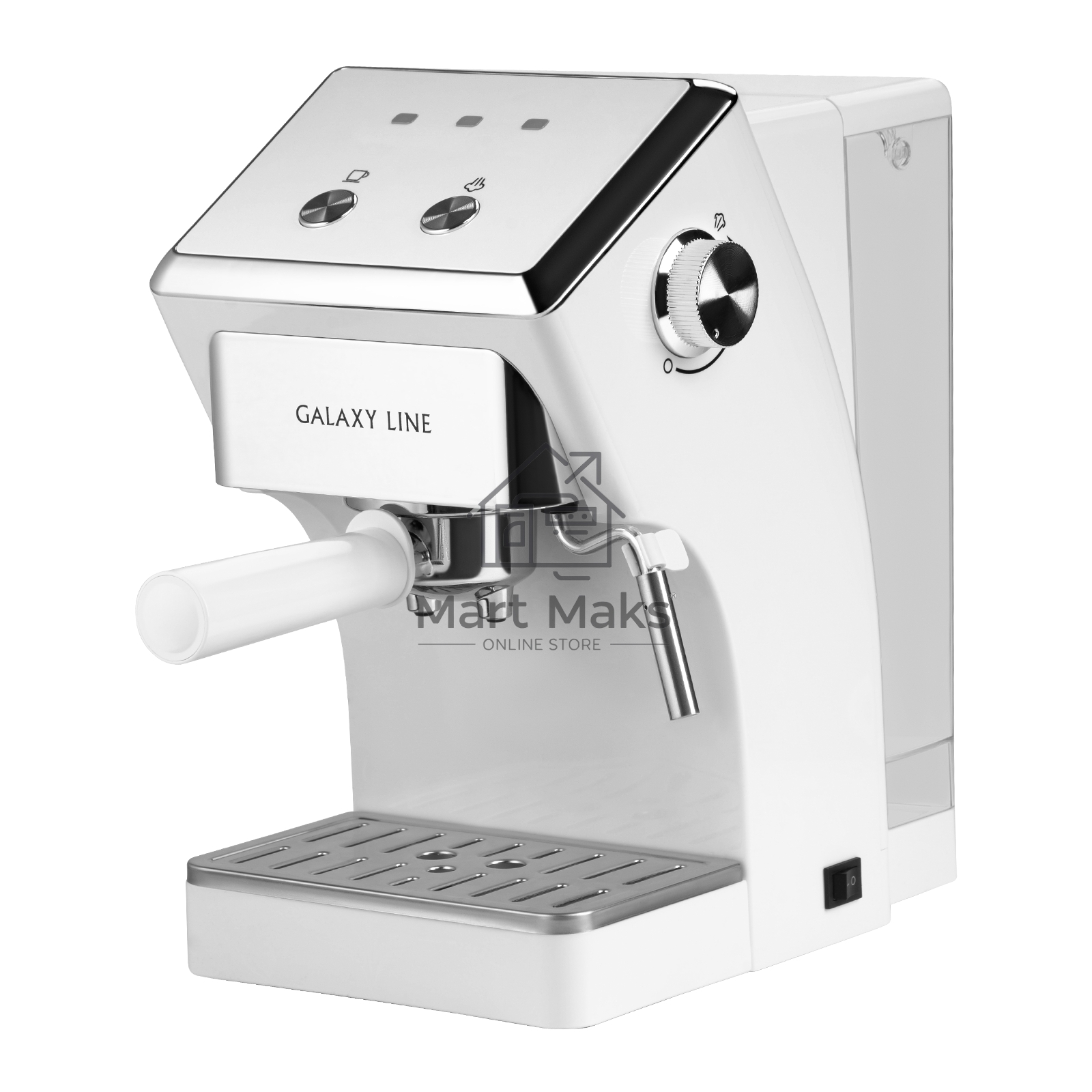 Кофеварка рожковая Galaxy Line GL 0756 белый, исп. кофе - молотый, 1.5 л, 1500 Вт, 20 Бар.