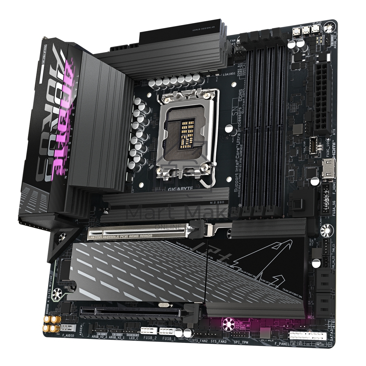 Материнская плата Gigabyte B860M AORUS ELITE WIFI6E, LGA 1851, Intel B860, 4xDDR5, 4xSATA, 3xM.2, 1xPCIe 5.0 x16, 1xPCIe 4.0 x4, 1xHDMI, 1xDP, 1xUSB4 Type-C, 1x 2.5Gb LAN, 4xUSB-A 3.2 Gen 1, 2xUSB-A 3.2 Gen 2, 4xUSB-A 2.0, 7.1, mATX