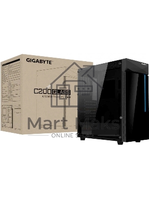 Компьютерный корпус GIGABYTE C200 GLASS MidiTower без Б/П ATX MicroATX MiniITX Цвет черный Gb-C200G