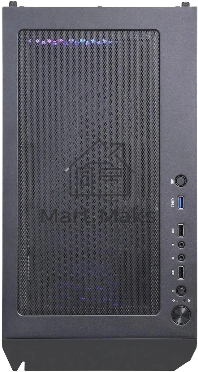 Компьютерный корпус Accord 3312 черный без БП ATX 2xUSB2.0 1xUSB3.0 audio bott PSU