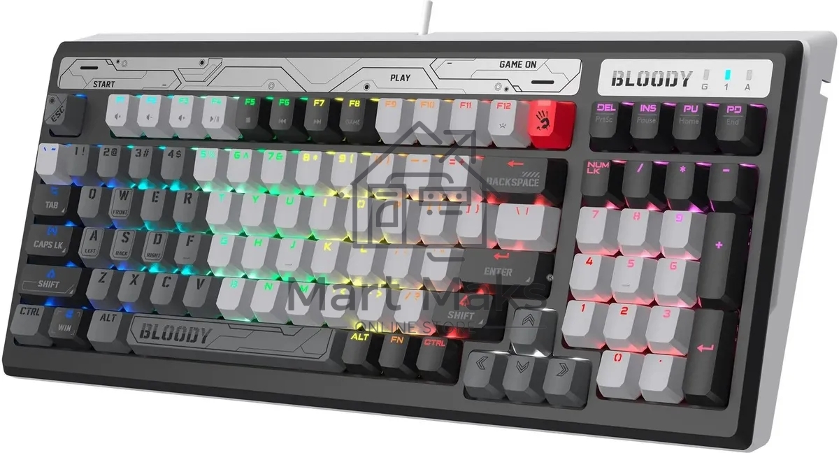 Клавиатура A4Tech Bloody B950 механическая серый/черный USB for gamer LED (B950)