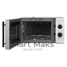 Микроволновая печь HOME HMM207FS серебристый/черный, 20 л, 700 Вт, переключатели - поворотный механизм