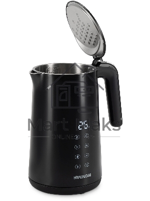 Чайник электрический Hyundai HYK-S4017 1.7 л, 2200 Вт, черный корпус: металл