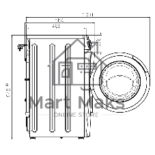 Стиральная машина Atlant СМА 80С1214-CA-02 белая, загрузка фронтальная 8кг, 1200 об/мин., класс: A