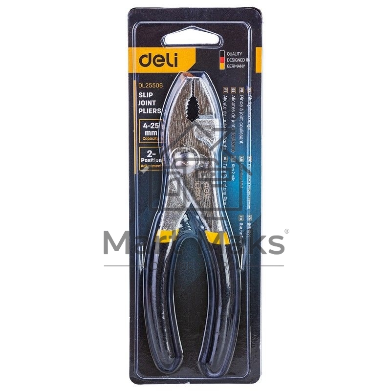 Пассатижи переставные двухдиапазонные Deli DL25506 6