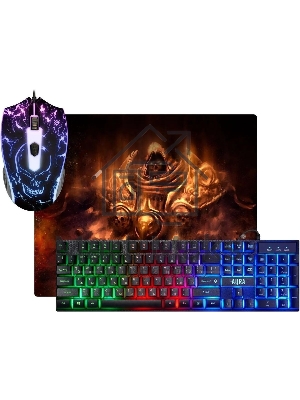 Комплект клавиатура+мышь Defender Aura MKP-117 проводной, USB, 2400 DPI, черный