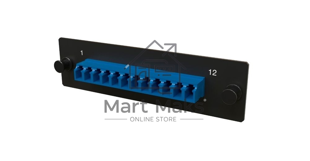 Модульная панель Hyperline, OS2 9/125, 12 х LC, Duplex 120х32, для FO-19BX, черный