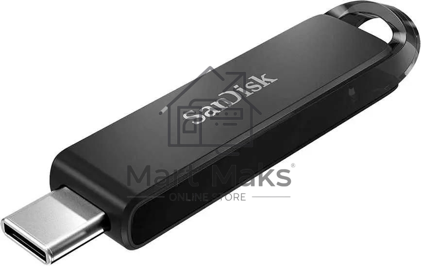 Флешка USB R/W R/W 64GB SanDisk CZ460 Ultra Type-C, USB Type-C, черный