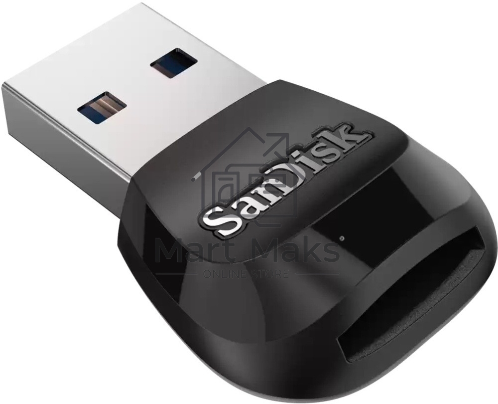 Устройство чтения/записи флеш карт SanDisk, MicroSD, USB 3.0, Черный