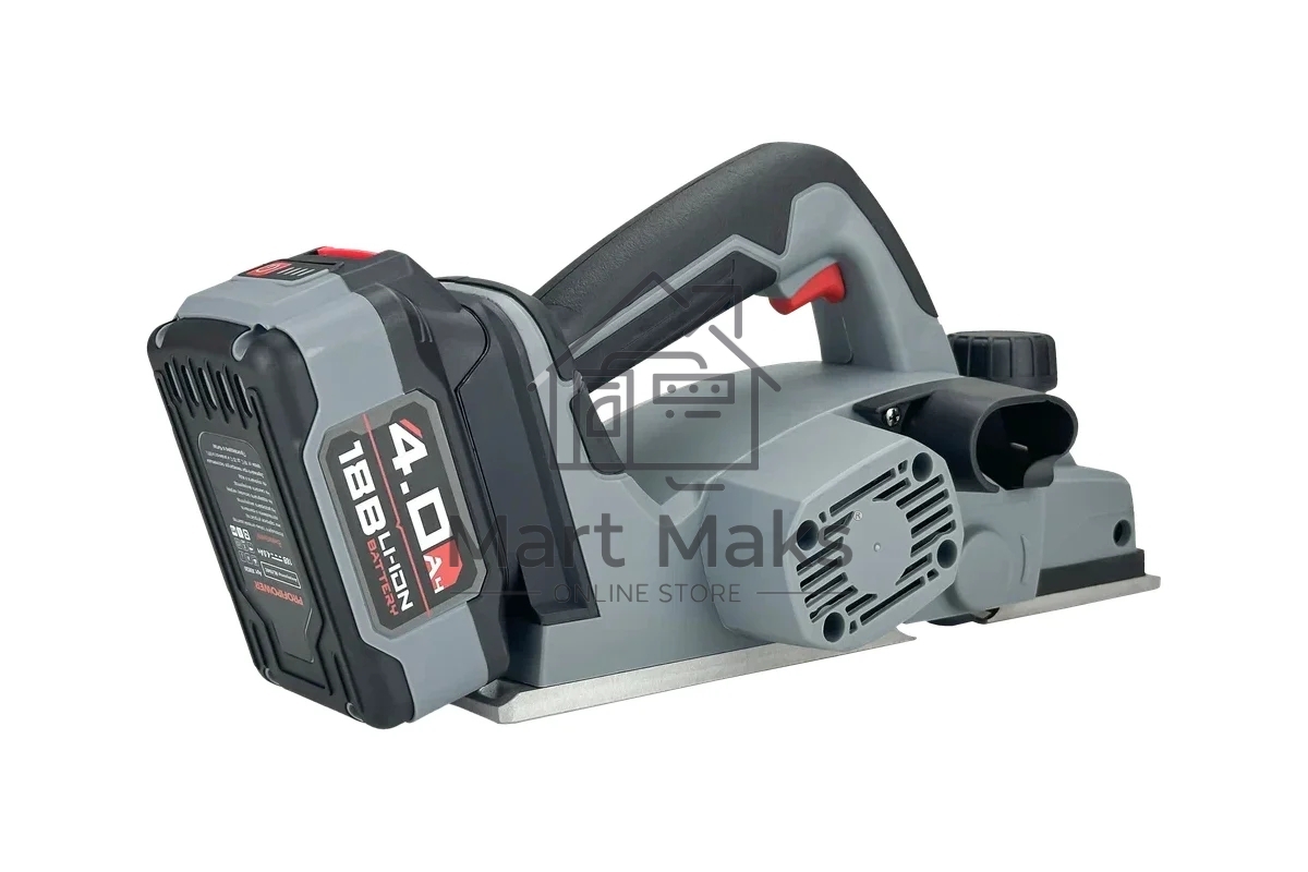 Аккумуляторный бесщеточный рубанок ProfiPower MDKP-18V (Li-ion-1шт, 4.0А·ч, З/У, в коробке)