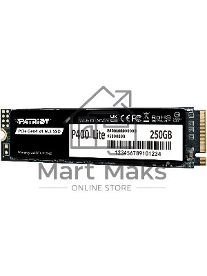 Накопитель SSD M.2 2280 PCIE 250Gb P400 Lite PATRIOT P400LP250GM28H