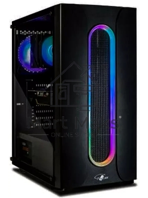 Корпус Midtower ATX Eurocase 00-00854022 A10 без БП ARGB black