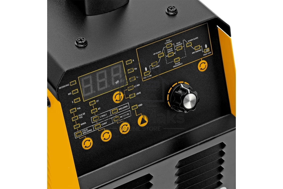 Аппарат инвертор. аргонодуговой сварки ITIG-200 ACDC Mix Pulse, 200 А, ПВ 60% Denzel