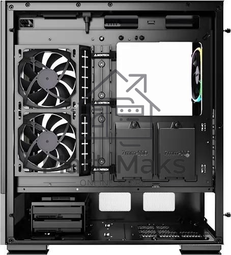 Компьютерный корпус Montech SKY TWO черный без БП ATX 3x140mm 2xUSB3.0 1xUSB3.1 audio bott PSU