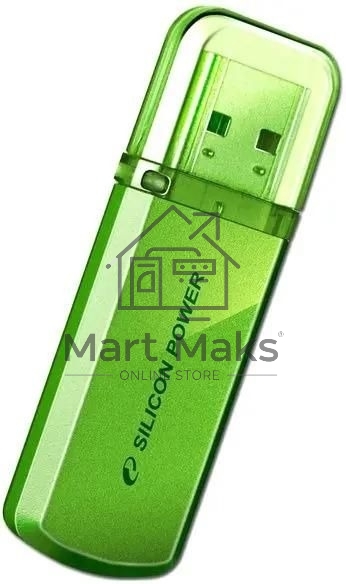 Флешка USB R/W Silicon Power R/W 32Gb Helios 101 SP032GBUF2101V1N USB2.0 зеленый