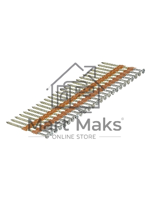 Гвозди Denzel для пнев. нейлера (оцинк.), длина - 65 мм, диам. - 2,9 мм, 2000 шт.