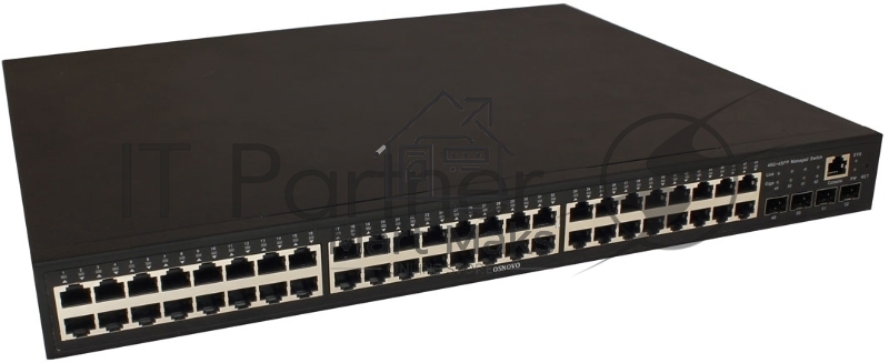 Коммутатор OSNOVO SW-84804/L(800W), 48×1 Гбит/с PoE + 4×1 Гбит/с SFP, управляемый