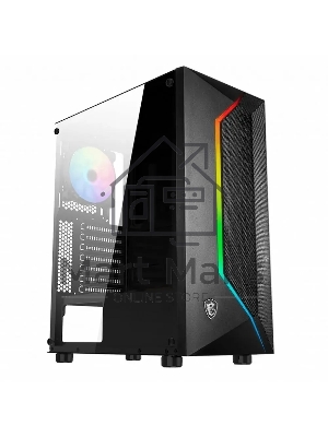 Компьютерный корпус MidiTower MSI MAG VAMPIRIC 100R (ATX, без БП, ARGB, 2xUSB 2.0 Type-A + USB3.2 Type-A) (306-7G07R25-809)