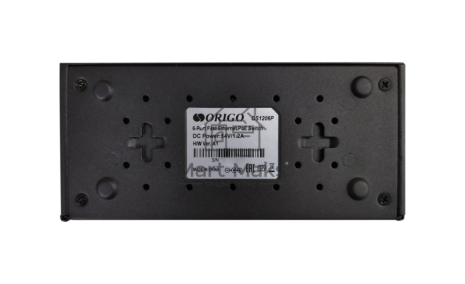 Неуправляемый PoE-коммутатор ORIGO OS1206P/60W/A1A 4x100Base-TX PoE+, 2x100Base-TX, PoE-бюджет 60 Вт, корпус металл