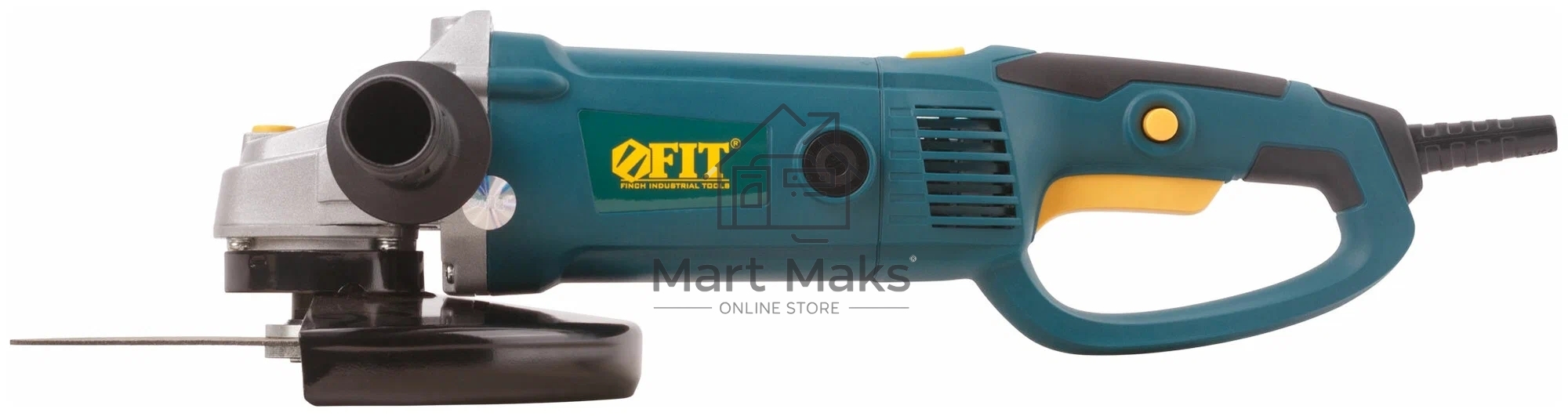 Углошлифовальная машина FIT AG-230/2501, 2500 Вт, 6500 об/мин, КлК 230 мм, 7,1 кг, арм.ротор, б/с щеток, рез.накл, плав.пуск, кор.