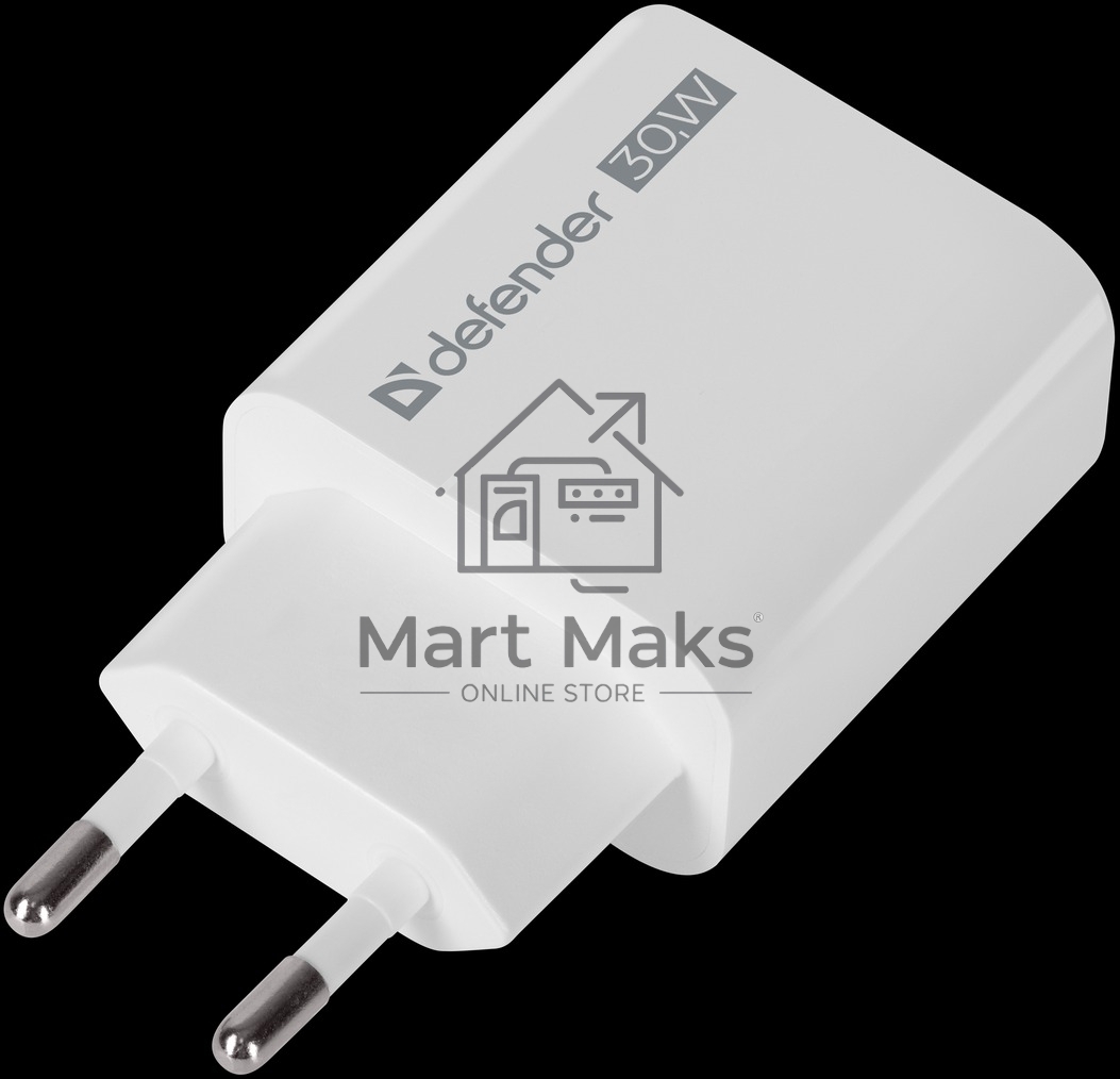 Сетевое ЗУ Defender UPA-130 USB-C/PD30W + USB-A/QC3.0, белый.