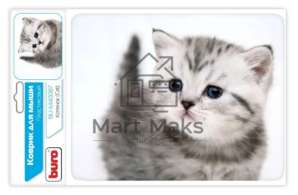 Коврик для мыши Buro BU-M40087 рисунок/котенок