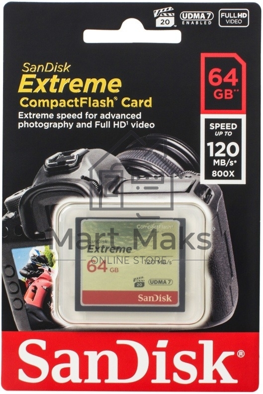 Флеш карта CF 64GB SanDisk Extreme 120MB/s