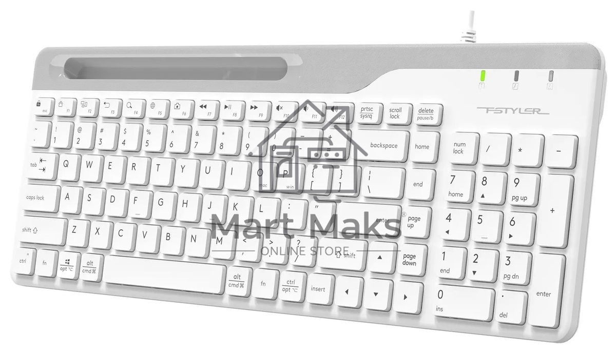Клавиатура A4Tech Fstyler FK25 проводная, USB, белый/серый