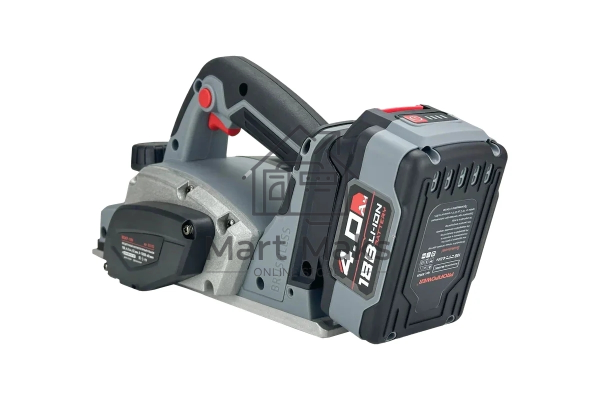 Аккумуляторный бесщеточный рубанок ProfiPower MDKP-18V (Li-ion-1шт, 4.0А·ч, З/У, в коробке)