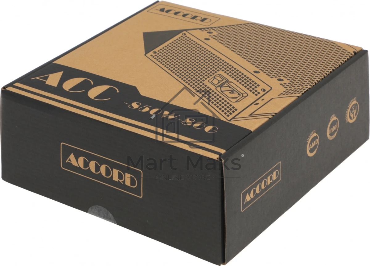 Блок питания Accord ATX 850W ACC-850-80G 80 PLUS (20+4pin) APFC 120мм fan 6xSATA RTL