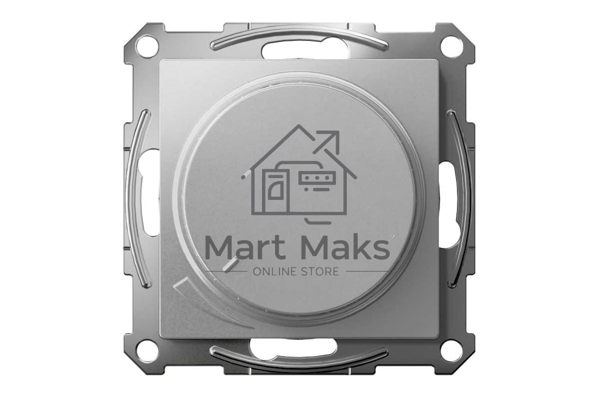 Светорегулятор (диммер) SE AtlasDesign алюминий, повор-нажим, LED, RC, 400 Вт, мех.