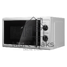 Микроволновая печь HOME HMM207FS серебристый/черный, 20 л, 700 Вт, переключатели - поворотный механизм