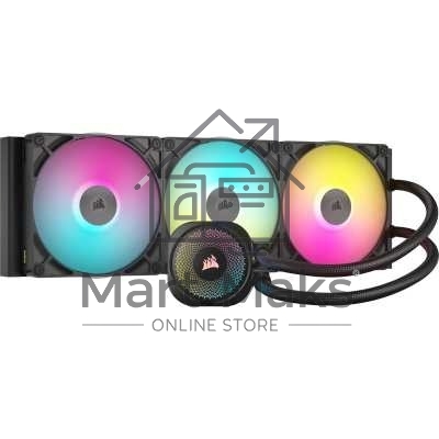 Система жидкостного охлаждения/ Water Cooling System Corsair iCUE LINK TITAN 420 RX RGB (420mm, Black, RGB/ Fans: 3x140mm, 94.7CFM, 36dBA, 1700RPM/ S: 1851, 1700, AM5, AM4)