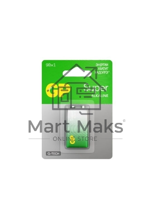 Алкалиновая батарейка GP Super Alkaline G-Tech 9V Крона - 1 шт. на блистере (1 шт.)
