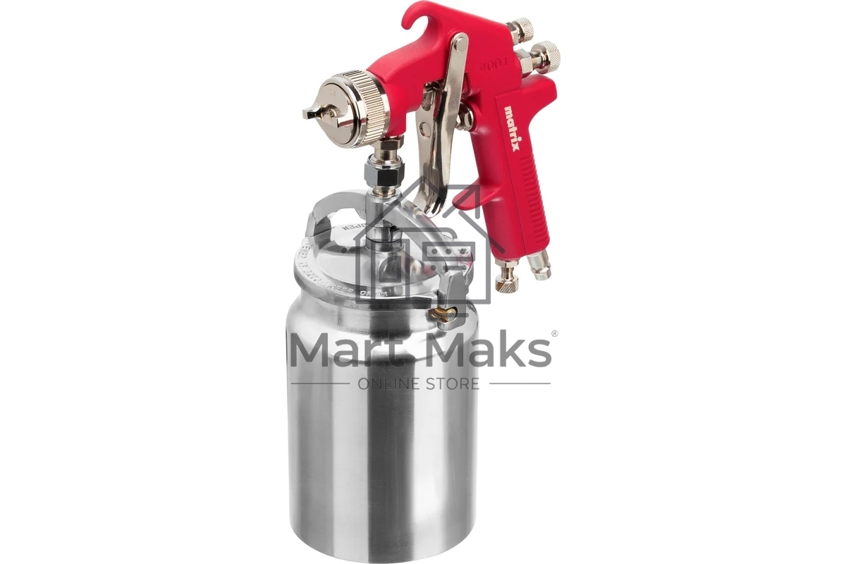 Краскораспылитель Matrix HP пневмат. с нижним бачком V= 1 л, сопло диаметром 1.8 мм