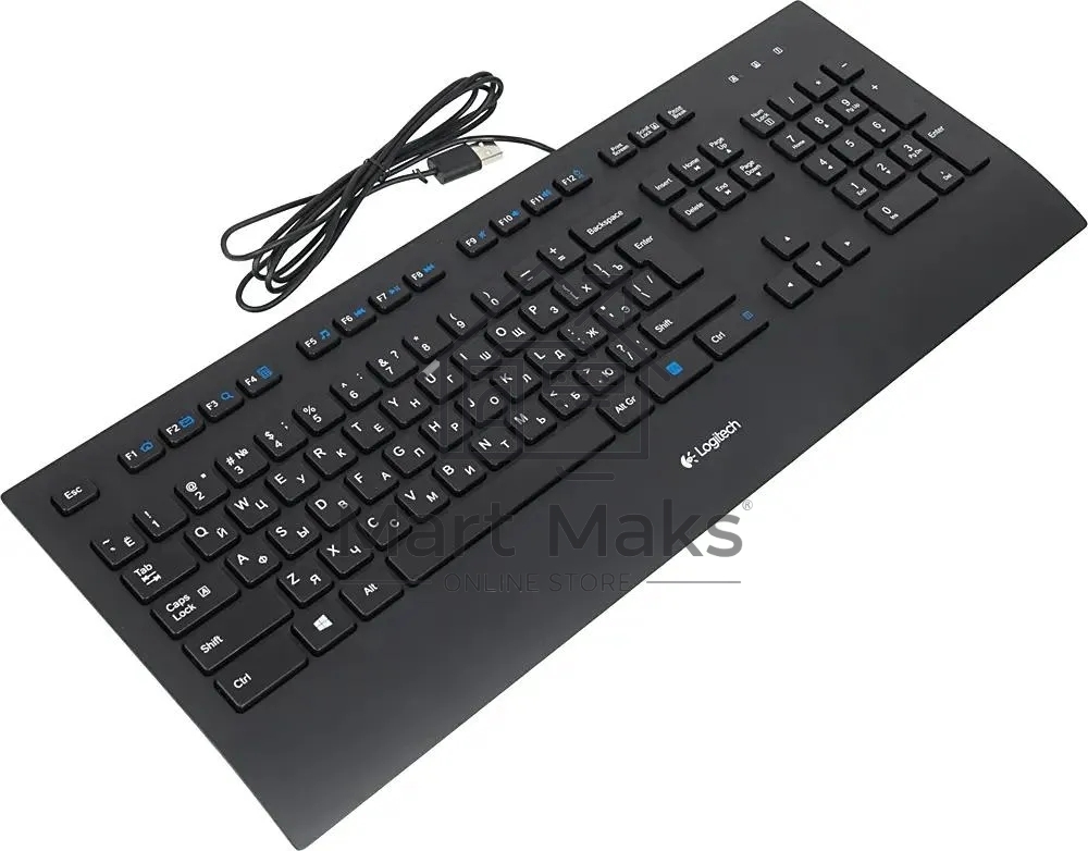 Клавиатура Logitech Keyboard K280E (920-005215) проводная USB черный