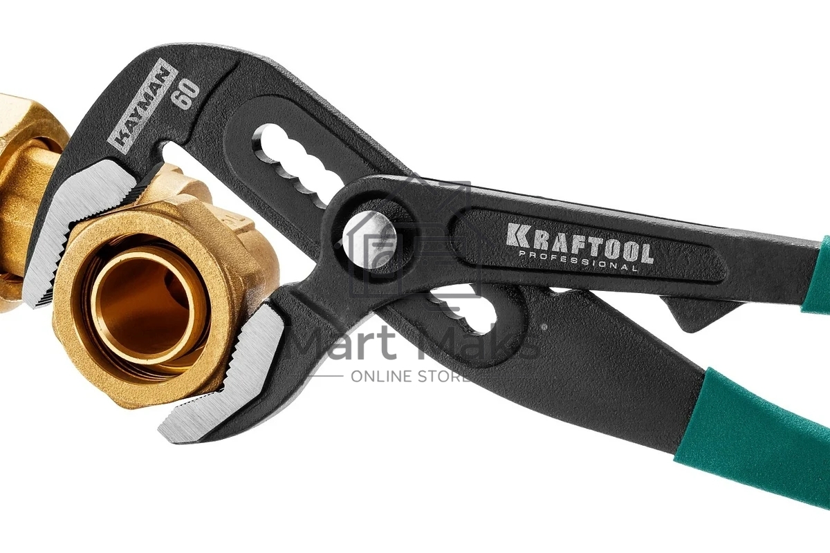 Клещи переставные KRAFTOOL 22353-25 Bulldog  Cr-V, max захват 60мм, губки 6мм, 250мм