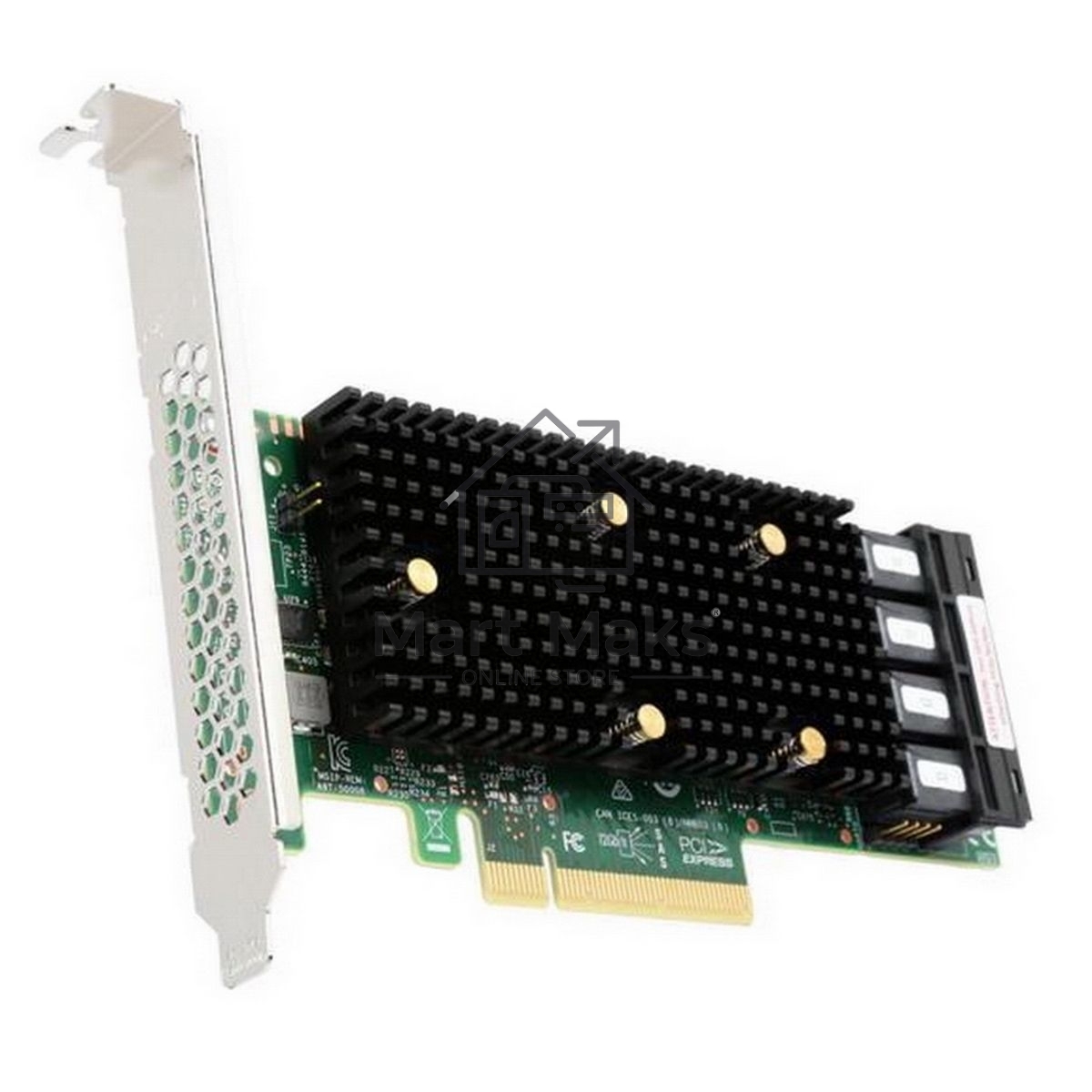 HBA-адаптер Broadcom SAS 9400-16i SGL (05-50008-00 ) PCIe 3.1 x8 LP, Tri-Mode SAS/SATA/NVMe 12G HBA, 16port(4*int SFF8643), 3416 IOC
