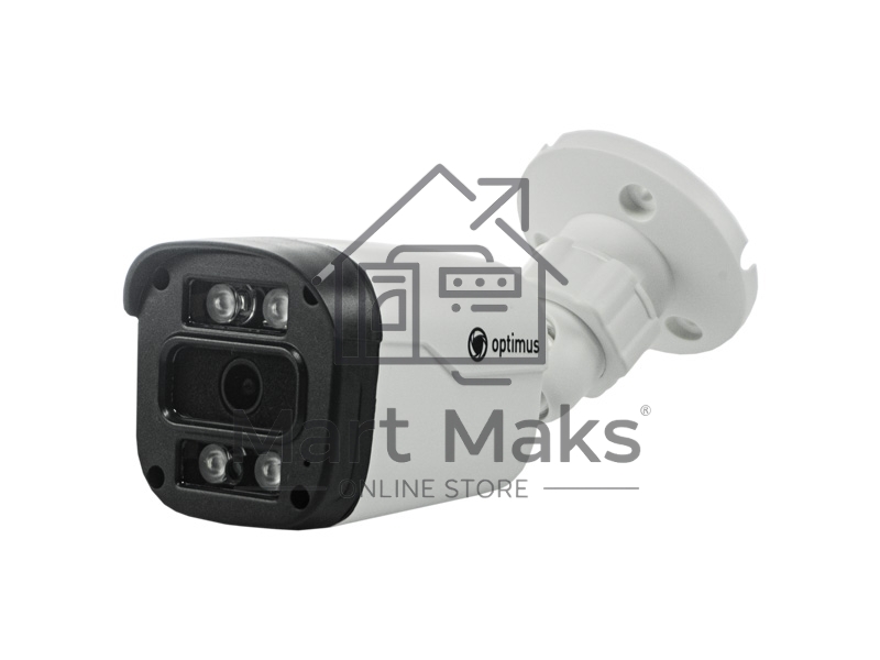 Видеокамера Optimus AHD-H015.0(2.8)MF 5Мп цилиндрическая LED-20м встроенный микрофон (2.8мм)
