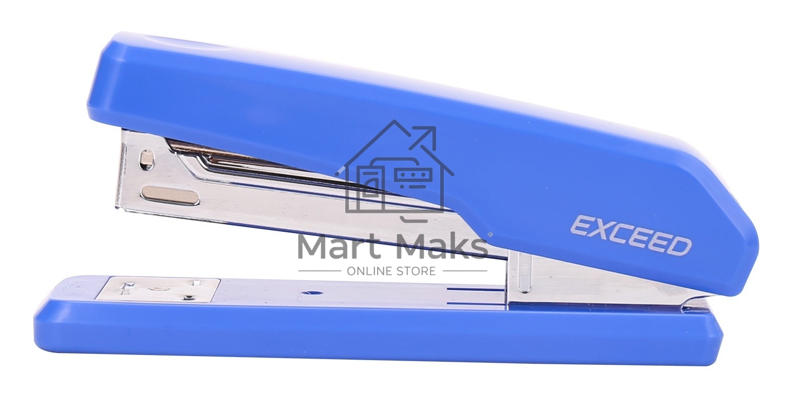 Степлер Deli E0300BLUE Exceed 24/6 26/6 (25 листов) синий, 100 скоб, металл/пластик, коробка