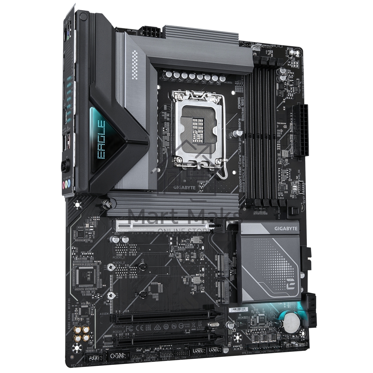 Материнская плата Gigabyte B860 EAGLE WIFI6E, LGA 1851, Intel B860, 4xDDR5, 4xSATA, 3xM.2, 1xPCIe 5.0 x16, 2xPCIe 4.0 x16, 1xHDMI, 1xDP, 1x 2.5Gb LAN, 4xUSB-A 2.0, 1xUSB-A 3.2 Gen 1, 1xUSB-A 3.2 Gen 2, 1xUSB-C 3.2 Gen 2x2, 7.1, 3x3.5 мм, ATX
